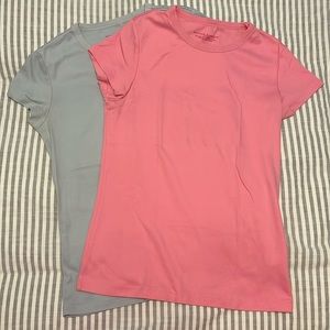 Two Banana Republic Short Selve Shirt | pink & blue